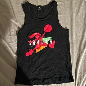 Black Air Jordan Tank Top with Graphic - men’s size small